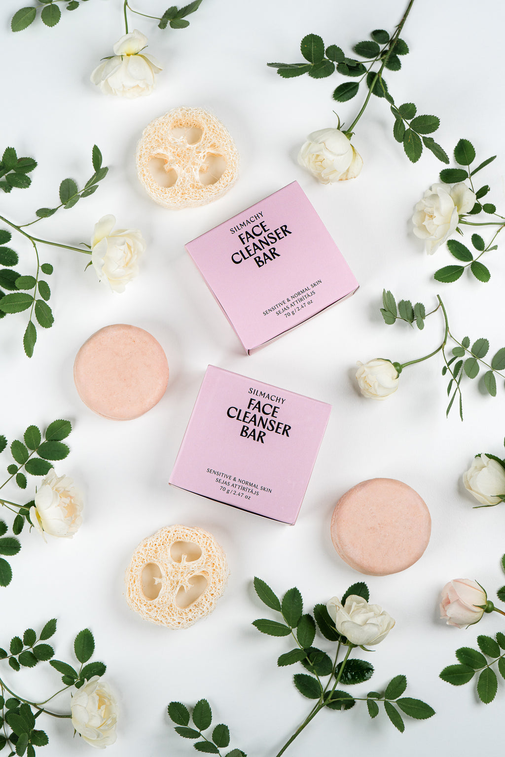 Face cleanser bar for sensitive & normal skin — packaging-free