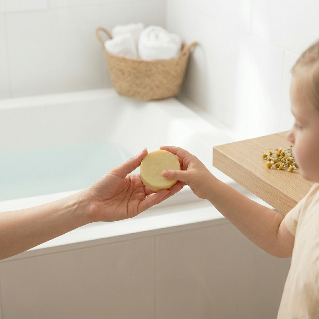 Chamomile Soothing Solid Body Butter Bar — packaging-free