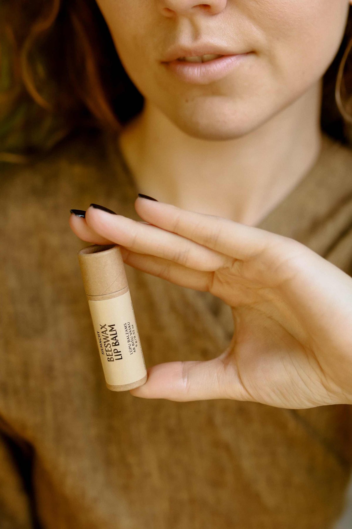 Lip balm in eco-cardboard packaging